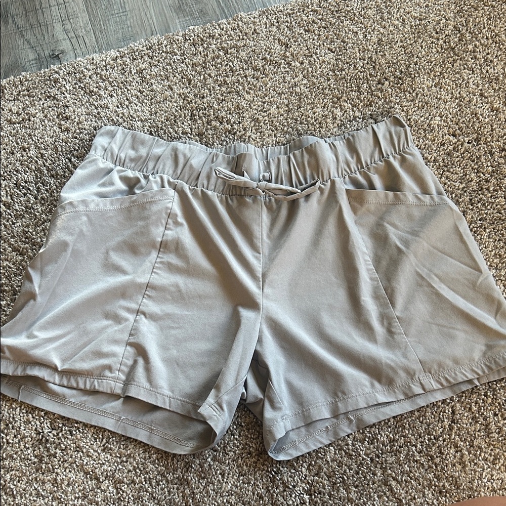 all in motion Women's Drawstring Athletic Shorts in Light Taupe